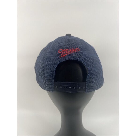 Miller High Life Beer Baseball Hat Cap OSFM Adjustable Strap Back Blue Cotton - Picture 4 of 9